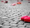 Red,Shoes,To,Stop,Violence,Against,Women,On,A,City